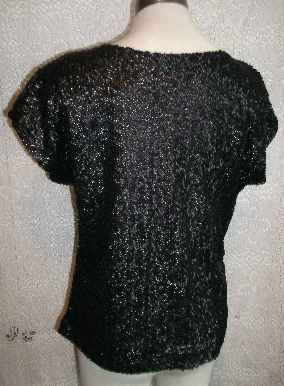 fab size14.BLACK SEQUINNED TROPHY TOP.SIZE 14.GENEROUSLY CUT FOR CURVY LADY DEFINITIONS