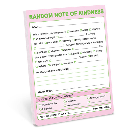 Knock Knock Random Note of Kindness Nifty Note Knock Knock UK