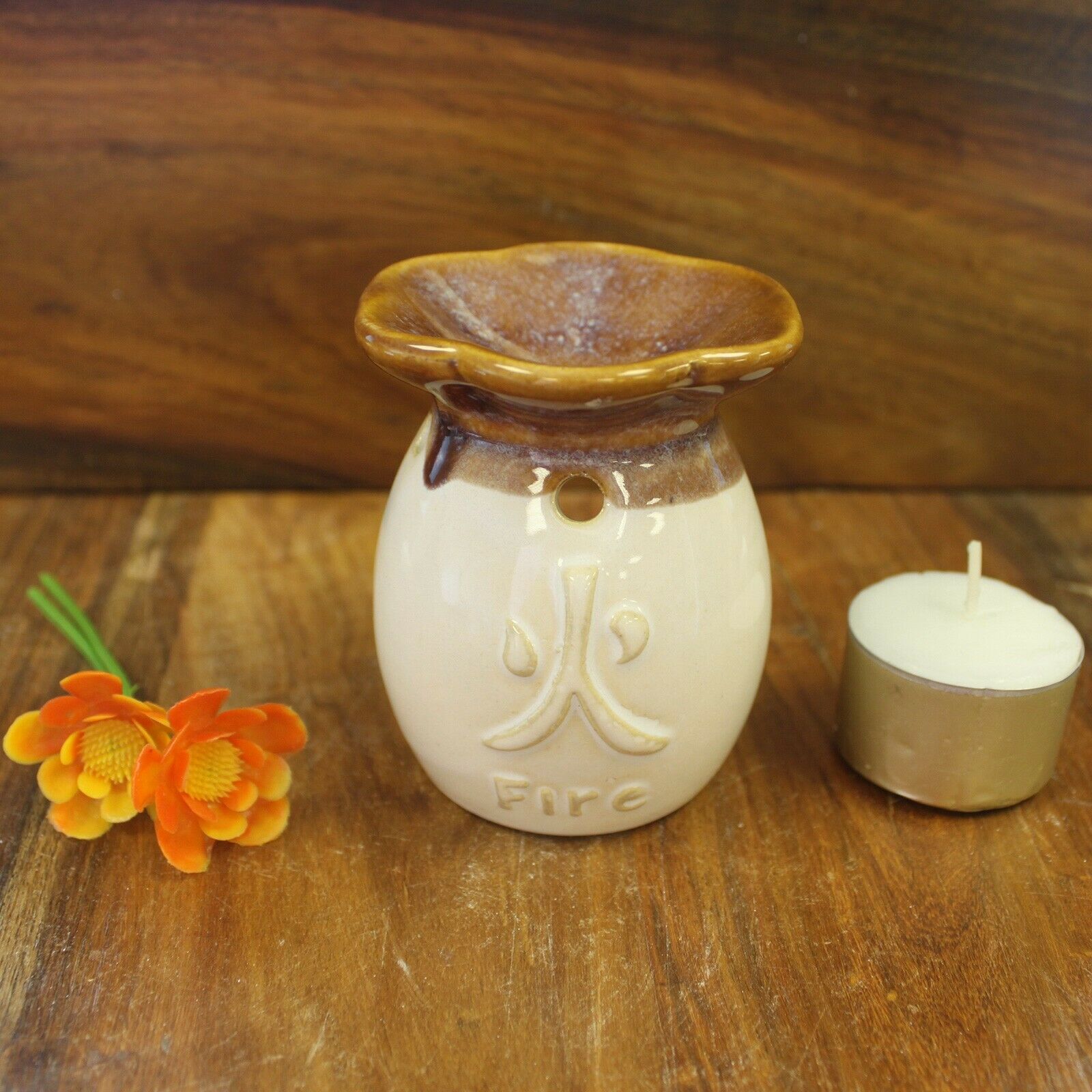 Classic ELEMENTS Oil Burners (6 DESIGNS)-Ceramic Oil Burner-rustic terracotta Unbranded