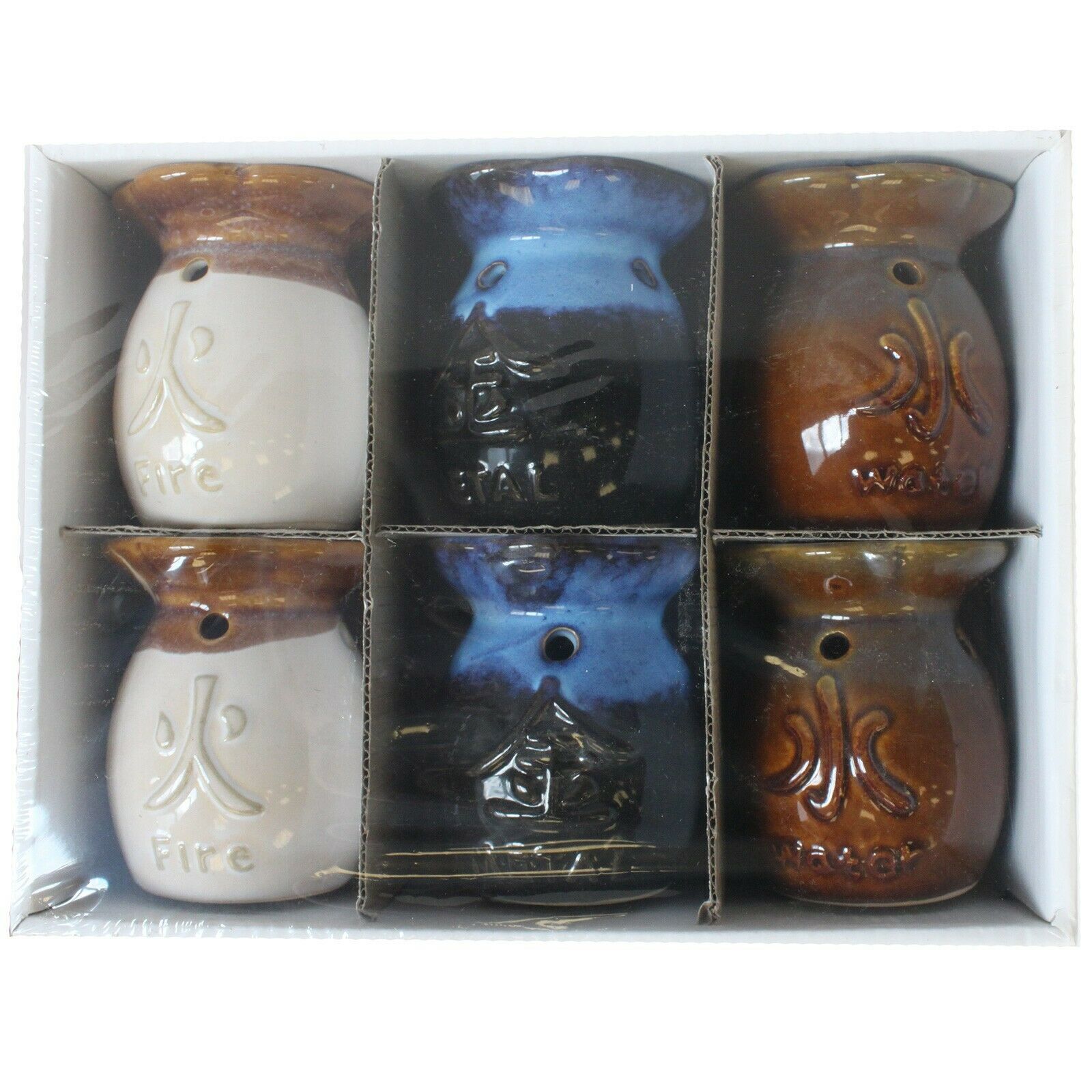 Classic ELEMENTS Oil Burners (6 DESIGNS)-Ceramic Oil Burner-rustic terracotta Unbranded