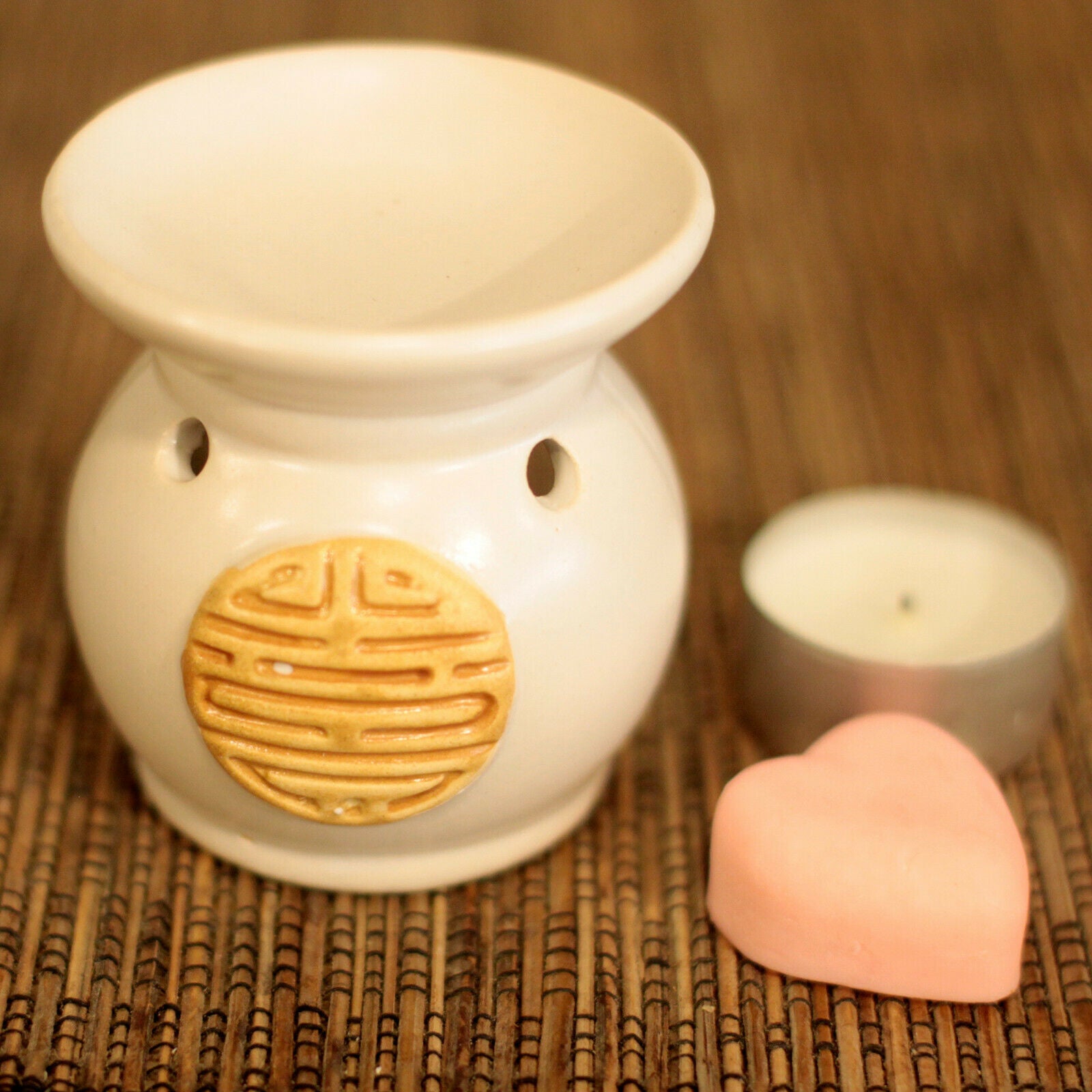 Classic Yin Yang Oil Burners (6 DESIGNS)-Ceramic Oil Burner-rustic terracotta Unbranded