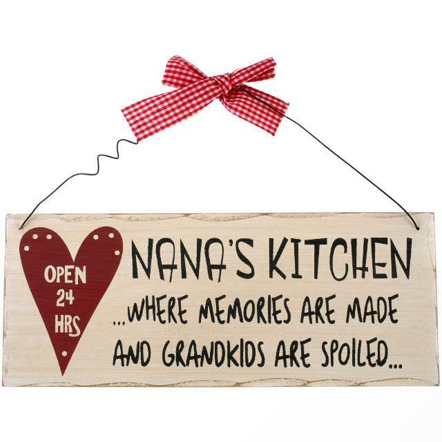 nanas kitchen Door Hanger.MDF.H:26.50cm xW:6.00cmxD:0.5 nursery/gift/stocking Shabby Chic