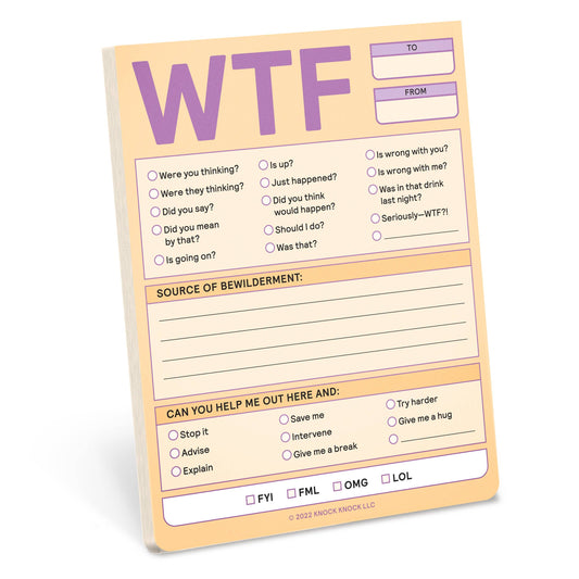 Knock Knock WTF Nifty Note Pad (Pastel Version) Knock Knock UK