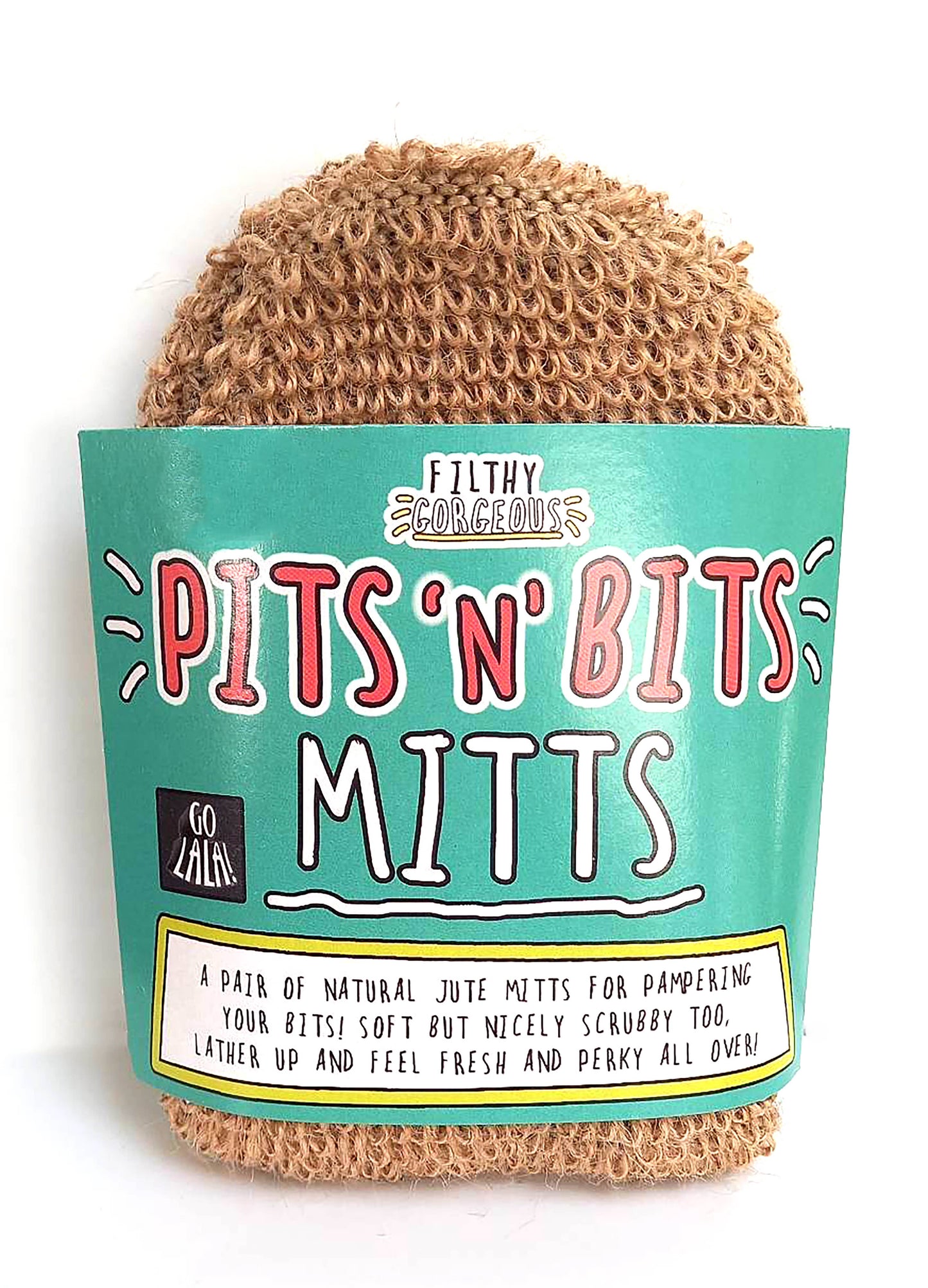 Pits 'n' Bits Mitts - Natural Jute Bath Mitts