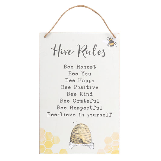 Hive Rules Hanging Sign Wonkey Donkey Bazaar