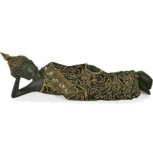 FAB RECLINING RESIN BUDDHA ORNAMENT. Approx 12cm tall by 34cm across SPIRIT EQUINOX