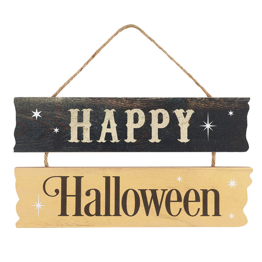 Happy Halloween Hanging MDF Sign Wonkey Donkey Bazaar