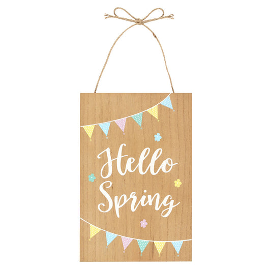 Hello Spring Hanging Sign Wonkey Donkey Bazaar