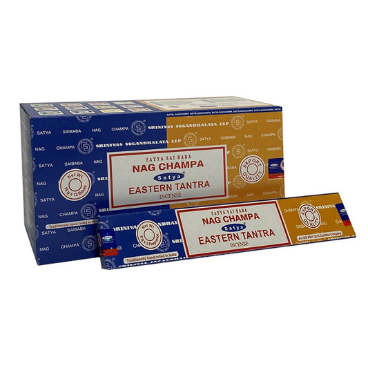 Set of 12 Packets of Combo Satya Incense - Nag Champa Eastern Tantra Wonkey Donkey Bazaar