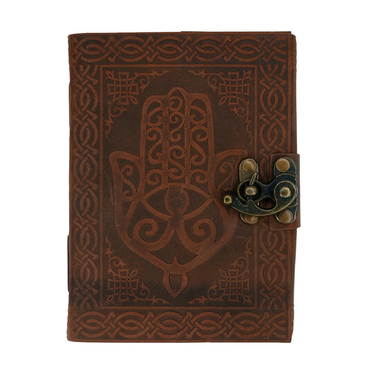 Hamsa Leather Journal Wonkey Donkey Bazaar