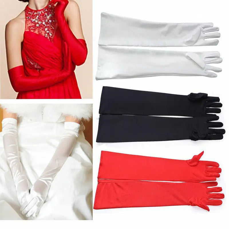 Women Long Gloves Satin Opera /Wedding Bridal/Evening/Party/Prom/Costume. Unbranded/Generic