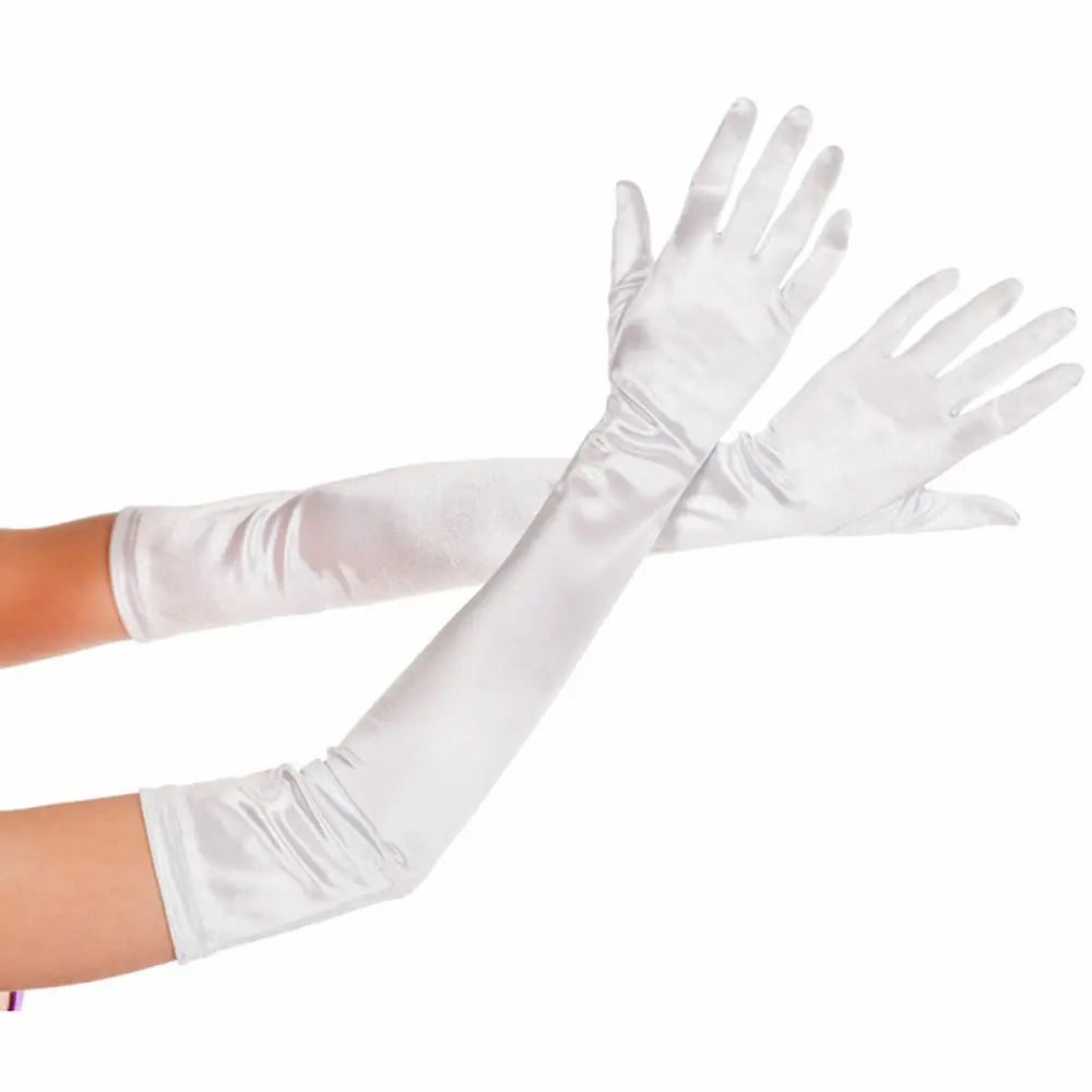 White sale prom gloves