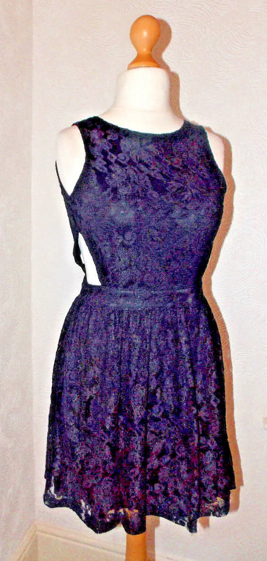 cute kawaii emo goth eveing party cut out backless lace dress affair clothing 10 Emo