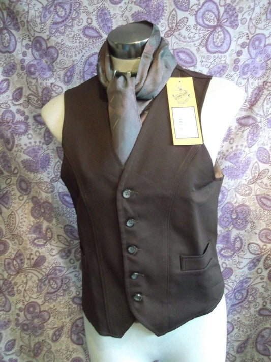 funky Steampunk/TrueVintage mens/unisex brown Waistcoat Size 36" Wonkey Donkey Bazaar