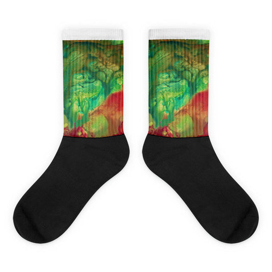 exclusive original designer Socks by Aditi-Kali "Faerie Green" Wonkey Donkey Bazaar