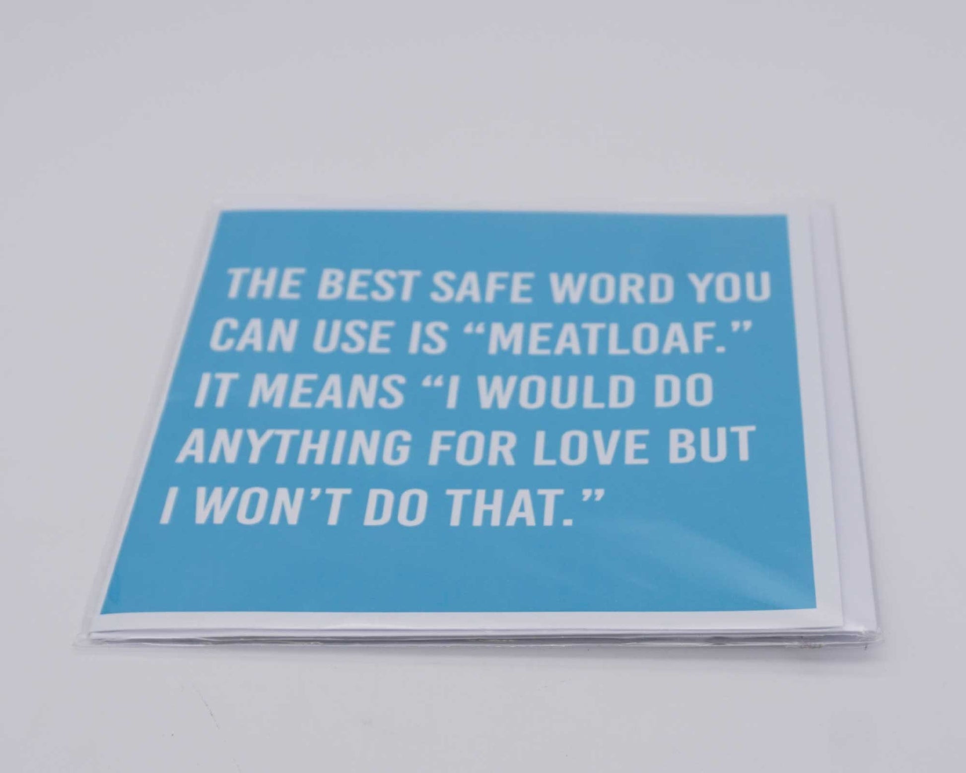 Meatloaf Safe Word Card - I Would Do Anything For Love Card Morning Cuppa Gifts