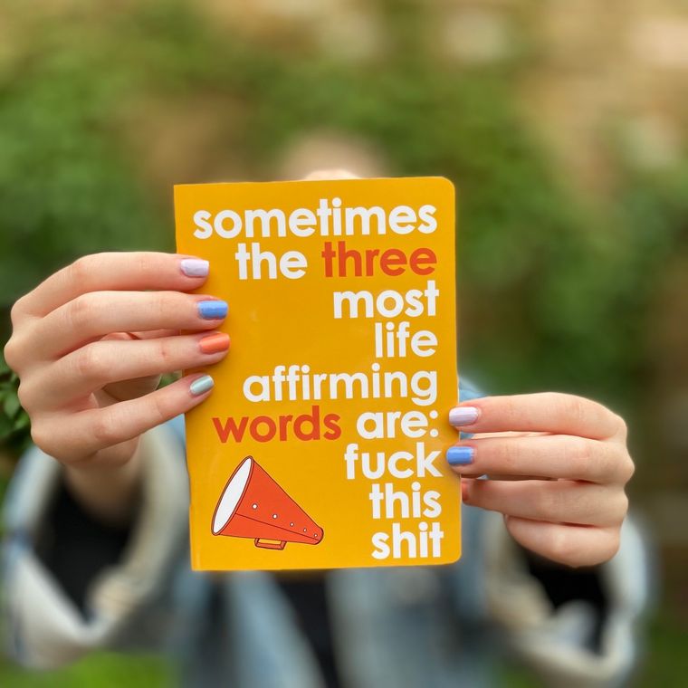 The Three Most Life Affirming Words Notebook The Chiswick Gift Company