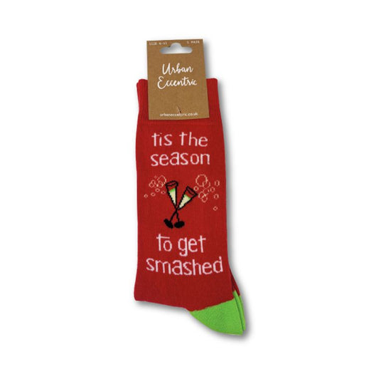 Unisex Tis The Season To Get Smashed Socks Urban Eccentric