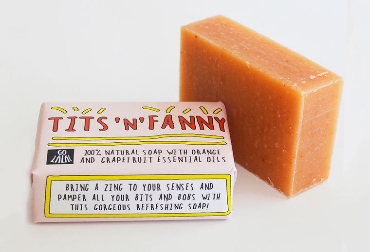 Tits 'n' Fanny Soap Bar - Funny Rude Gift Aromatherapy Vegan Award Winning Go La La