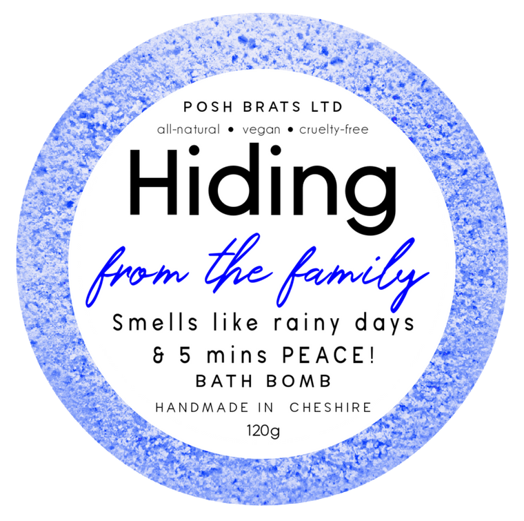 Hiding from the Family Bath Bomb VEGAN Posh Brats Wholesale