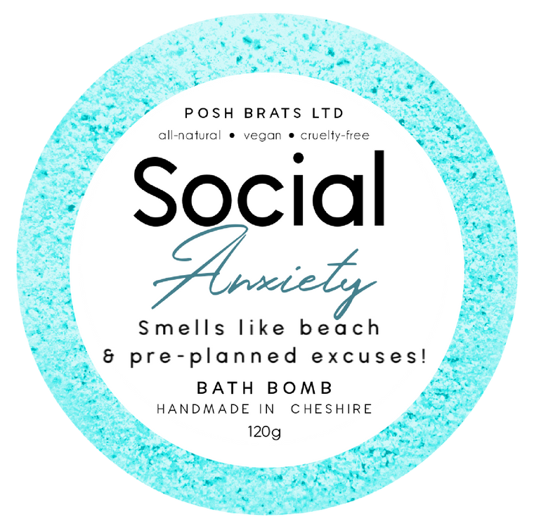 Social Anxiety Bath Bomb VEGAN Posh Brats Wholesale