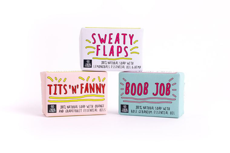 Tits 'n' Fanny Soap Bar - Funny Rude Gift Aromatherapy Vegan Award Winning Go La La