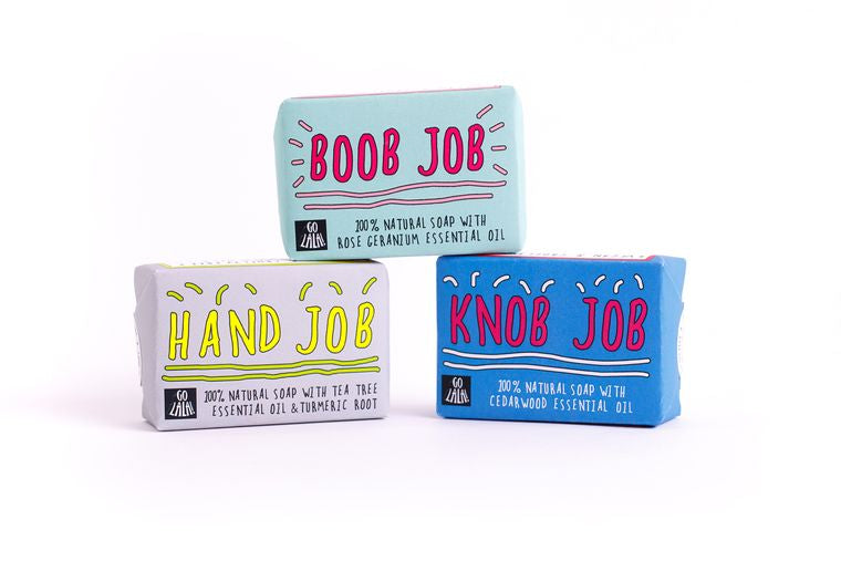 Knob Job Soap Bar - Funny Rude Gift Aromatherapy Vegan Award Winning Go La La