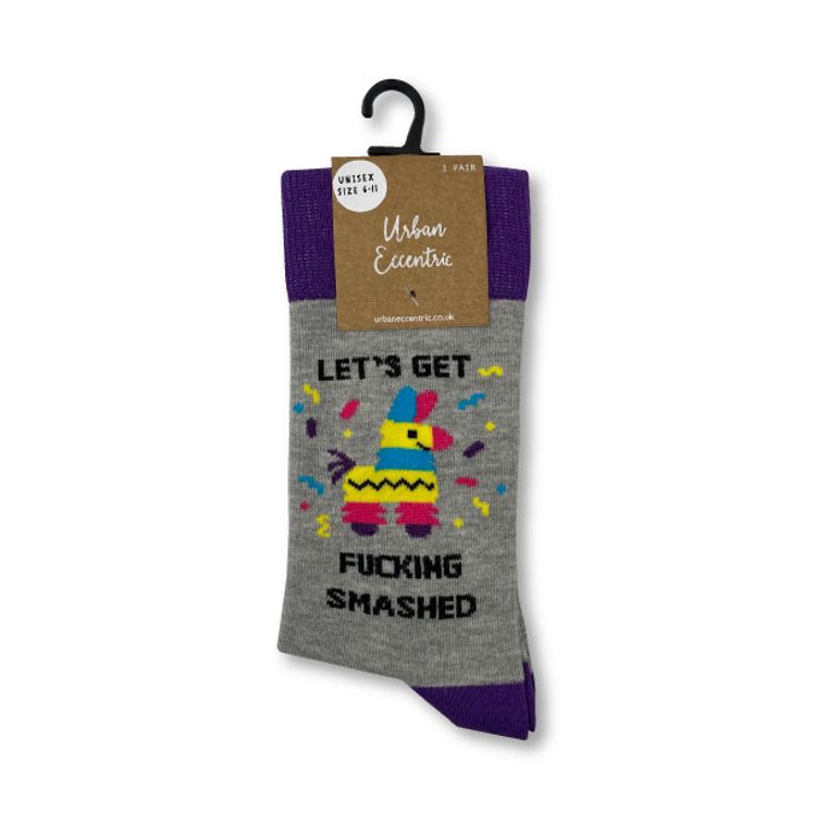 Let's Get Fucking Smashed Socks Urban Eccentric