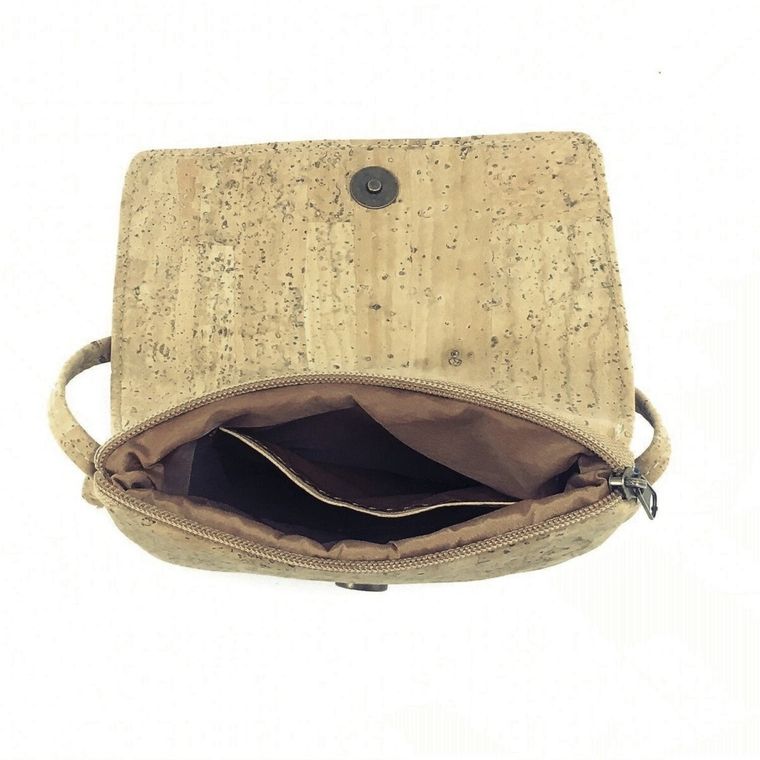 cork shoulder crossbody purse in natural cork MADE IN PORTUGAL – Rok Cork